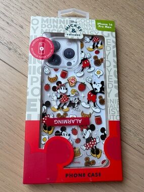 Disney Mickey & Friends Clear iPhone 16 Pro Max Case - White, Red, Black, Yellow